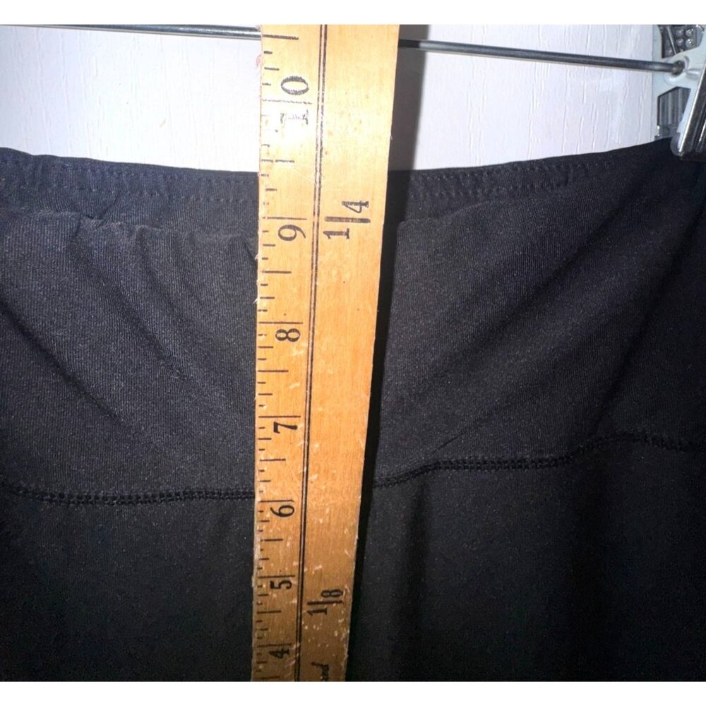 Reebok Womens XS Black Leggings With Nike Swoosh Logo On Leg Stretch Polyester & - Picture 13 of 16